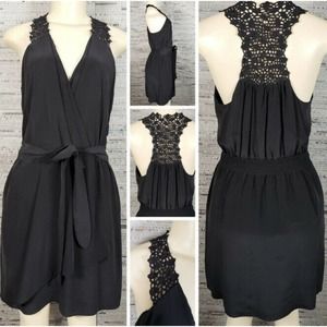 Rebecca Taylor Black Lace Mini Dress